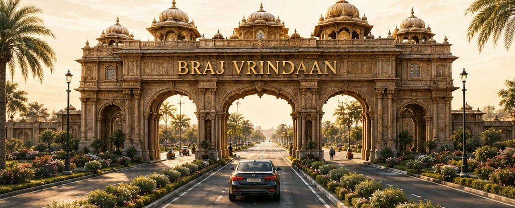 Braj Vrindaan township entrance